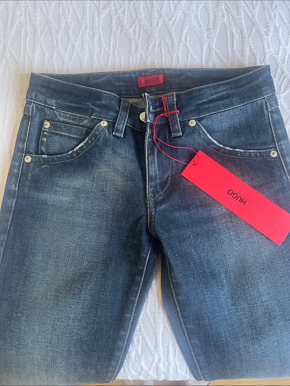 HUGO Men's Dark Blue Skinny Jeans